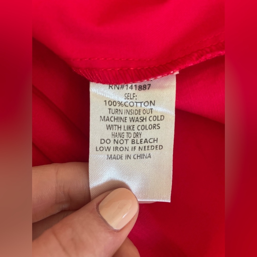 TCEC Red Ruffle Mini Dress, Size Small - Picture 13 of 14